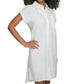 Calvin Klein - Women Linen Blend Button Front Midi Shirt Dress