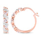 0.98 Carat Genuine Morganite and White Topaz .925 Sterling Silver Earrings