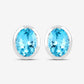 4.00 Carat Genuine Swiss Blue Topaz .925 Sterling Silver Earrings