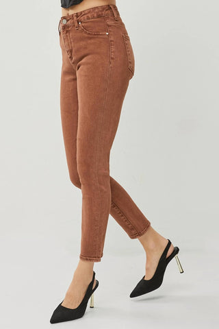 Risen - Calça Skinny de Cintura Alta