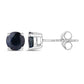 1.70 Carat Genuine Blue Sapphire 14K White Gold Earrings
