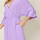 Double Take - Chic Surplice Wide Leg Jumpsuit