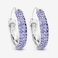 3.06 Carat Genuine Tanzanite .925 Sterling Silver Earrings