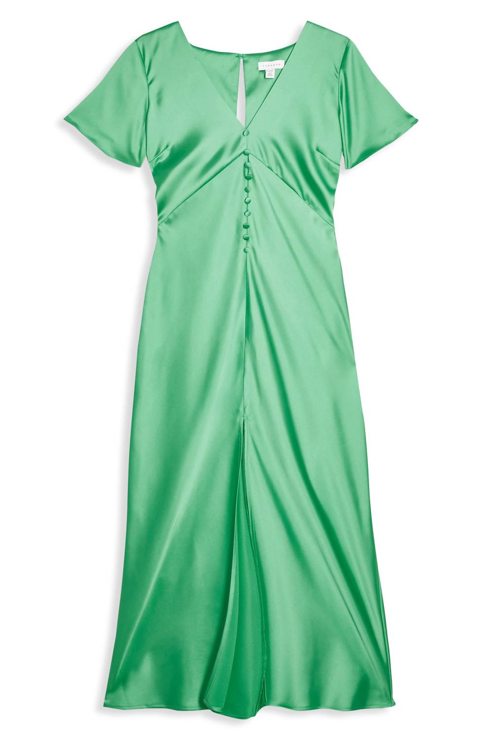 Topshop - Angel Sleeve Bias Cut Satin Midi Dress