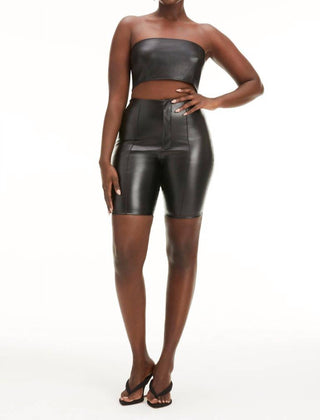 Good American - Leather Bike Short