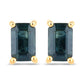 0.80 Carat Genuine Blue Sapphire 14K Yellow Gold Earrings