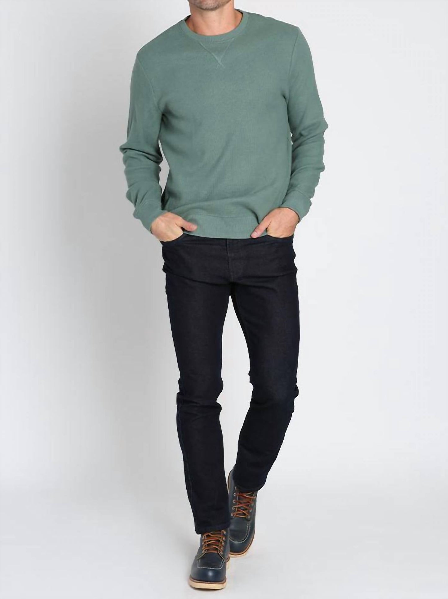 Jachs New York - Brushed Waffle Crewneck Sweatshirt