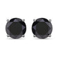 4.25 Carat Genuine Black Diamond 14K White Gold Earrings