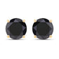 4.30 Carat Genuine Black Diamond 14K Yellow Gold Earrings