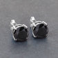 4.91 Carat Genuine Black Diamond 14K White Gold Earrings