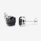 4.25 Carat Genuine Black Diamond 14K White Gold Earrings