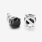 4.25 Carat Genuine Black Diamond 14K White Gold Earrings