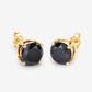 4.91 Carat Genuine Black Diamond 14K Yellow Gold Earrings