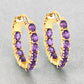 3.20 Carat Genuine Amethyst .925 Sterling Silver Earrings