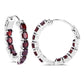 4.00 Carat Genuine Garnet .925 Sterling Silver Earrings