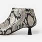 Ganni - Women's Faux Snake Crop Ankle Boot