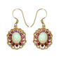 14K Yellow Gold Plated 4.94 Carat Genuine Multi Stones .925 Sterling Silver Earrings