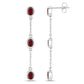 2.70 Carat Genuine Garnet .925 Sterling Silver Earrings
