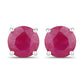 0.86 Carat Genuine Ruby 14K White Gold Earrings