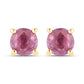 1.30 Carat Genuine Pink Sapphire 10K Yellow Gold Earrings