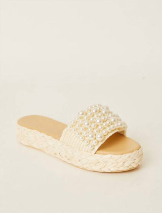Btb Los Angeles - Sandálias femininas Milos Pearl Espadrille