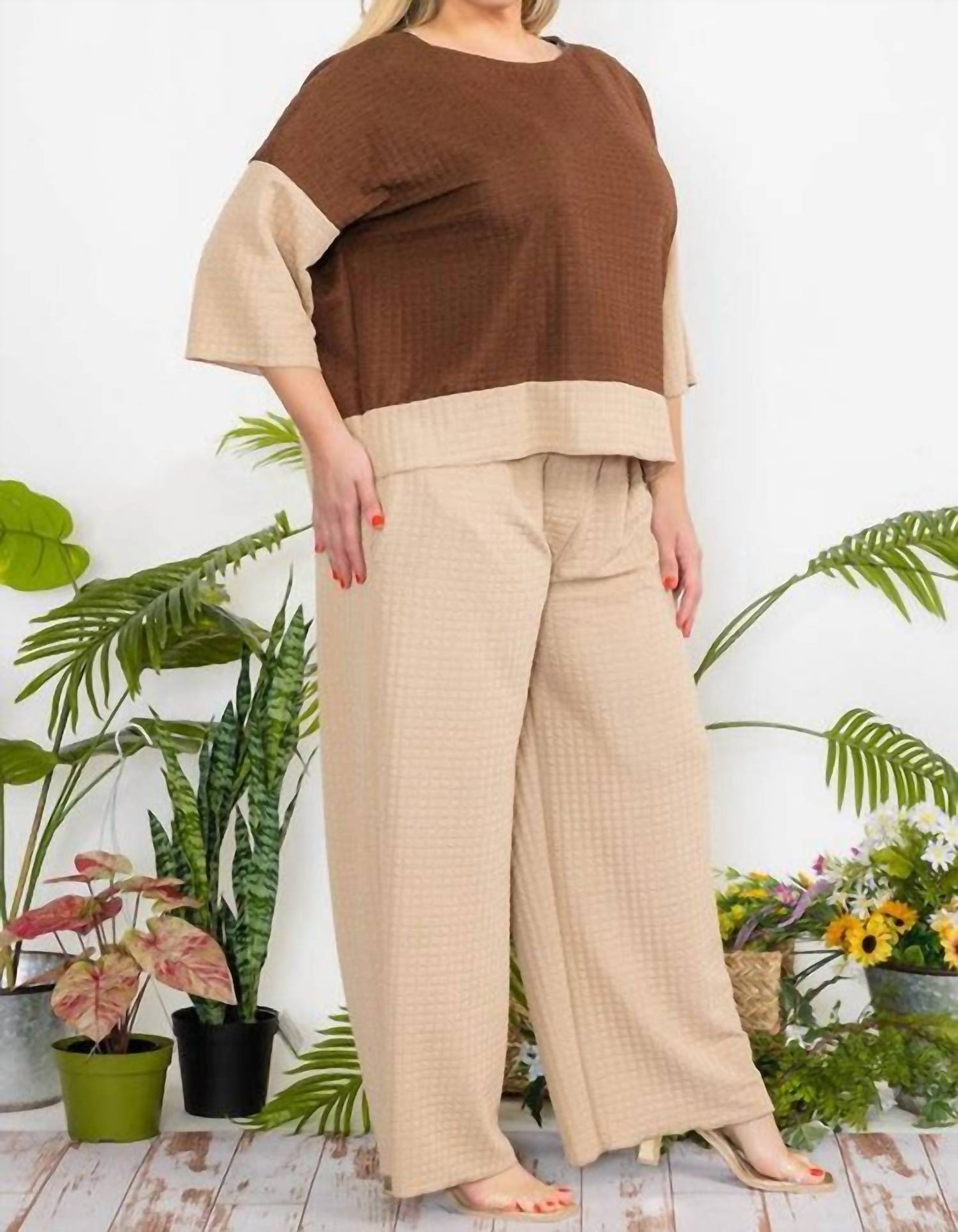 Karen T Design - Cozy Textured Two-piece Set