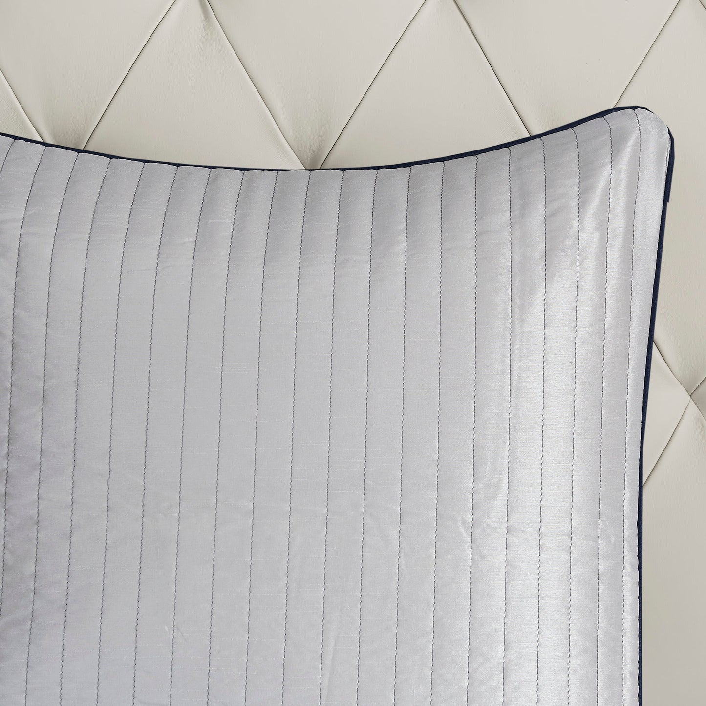 12 Piece Comforter Set with Cotton Bed Sheets Navy Queen