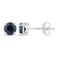 1.30 Carat Genuine Blue Sapphire 14K White Gold Earrings