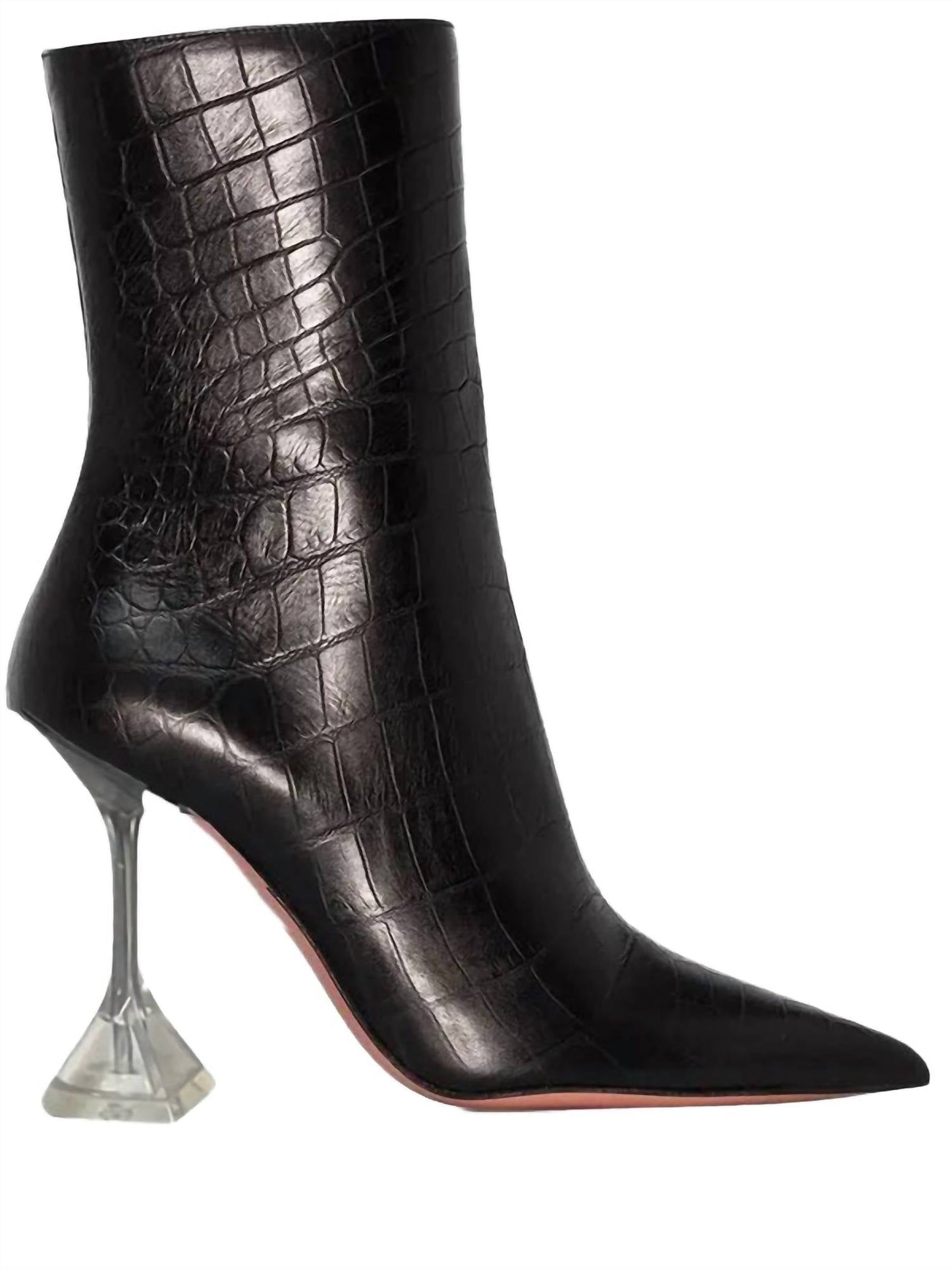 Amina Muaddi - Women's Giorgia Croc Leather Mid-calf Boots