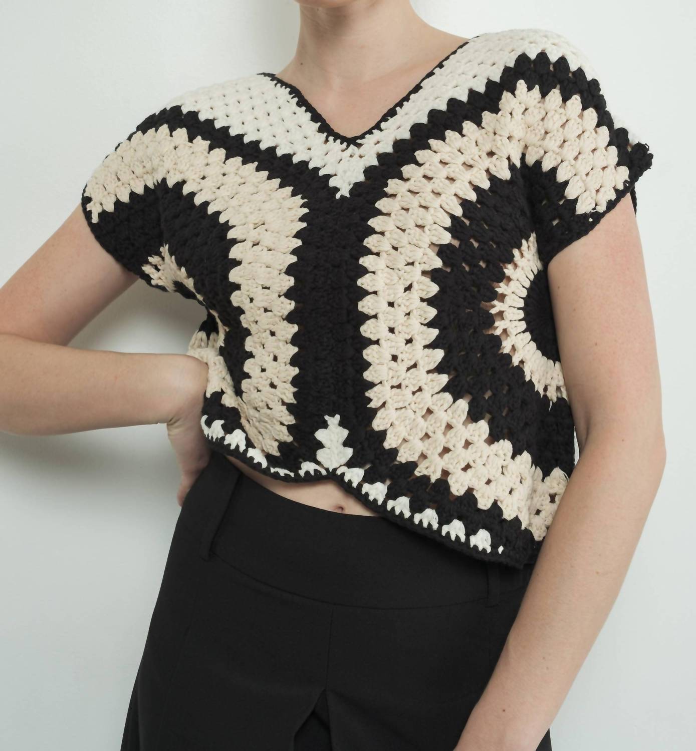 Aaron & Amber - Becky Handmade Crochet Sweater Top