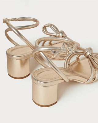 Loeffler Randall - Sandália feminina Mikel de couro com laço