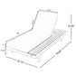 Lounge Chaise Set in Black Acacia Wood with Water-Resistant Cushions