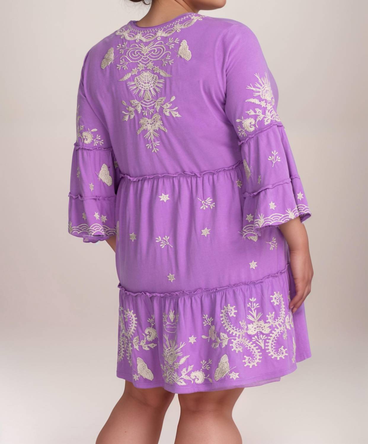 Johnny Was - Arzella Knit Embroidered Easy Tiered Dress