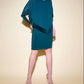 Joseph Ribkoff - Silky Knit Sheath Dress With ChiffonPleated Overlay