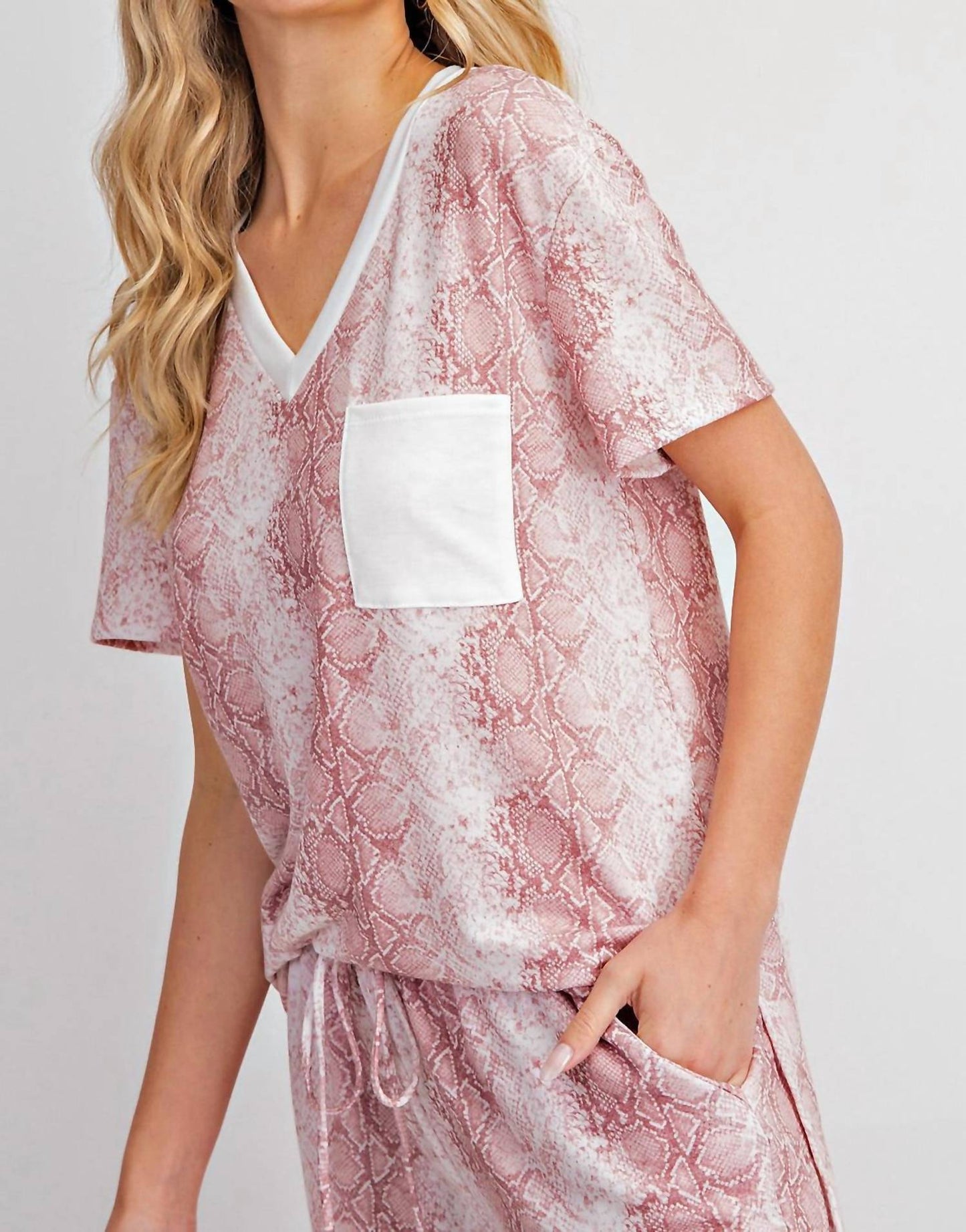 143 Story - Snake Skin Pocket Top