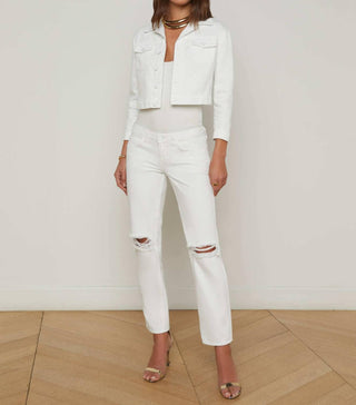 L'Agence - Koda Cropped Denim Jacket