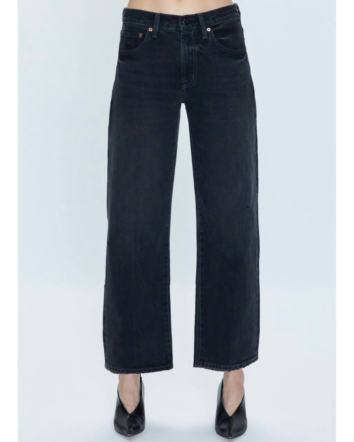 Pistola - Lexi Mid Rise Bowed Straight Jeans