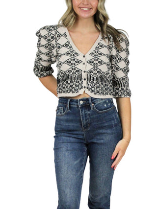 Free People - Cardigan Geo Floral