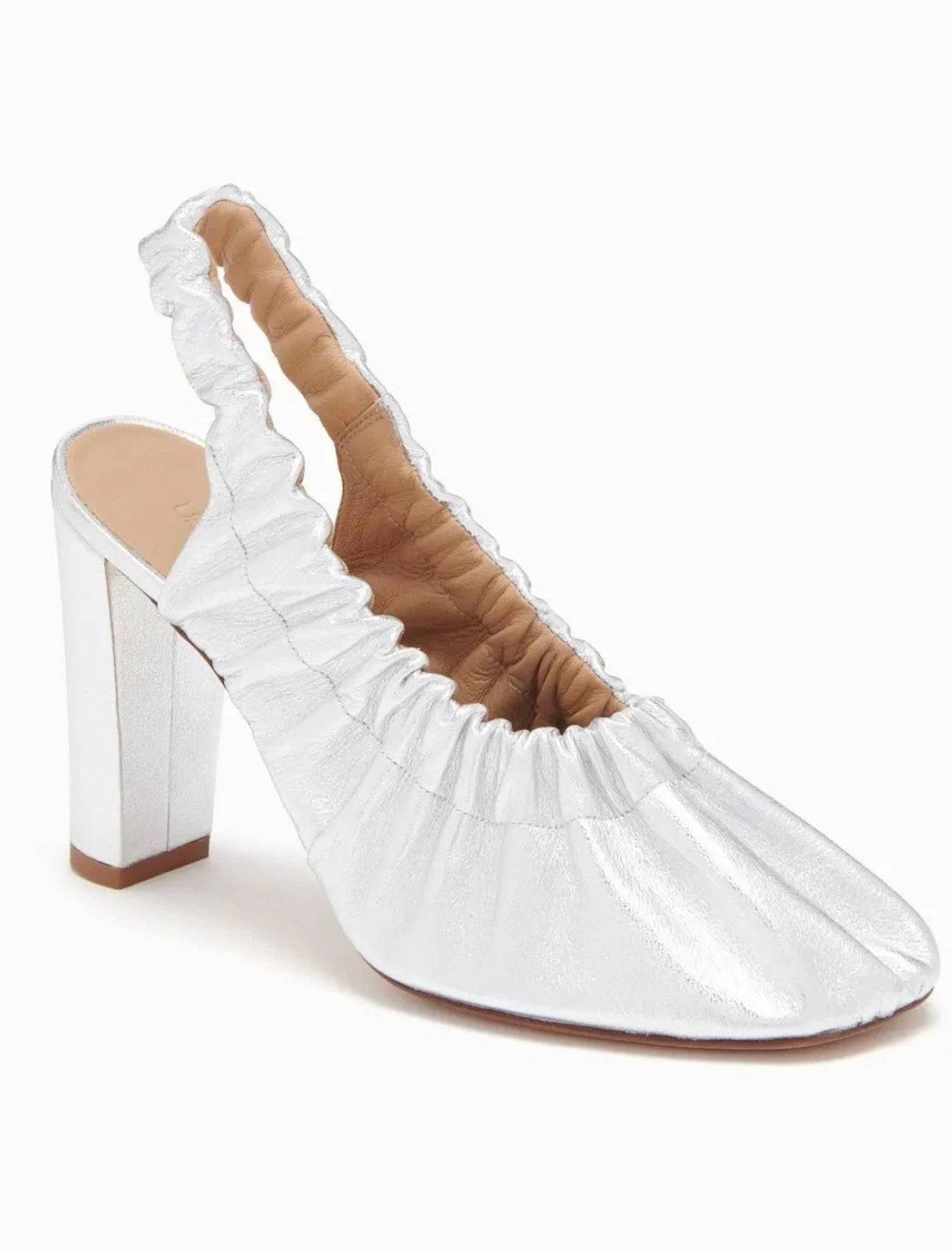 Ulla Johnson - Women's Lucia Leather Ruched High Heeled Shoes