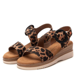 Xti - Sandálias Anabela com Estampa Animal Feminina