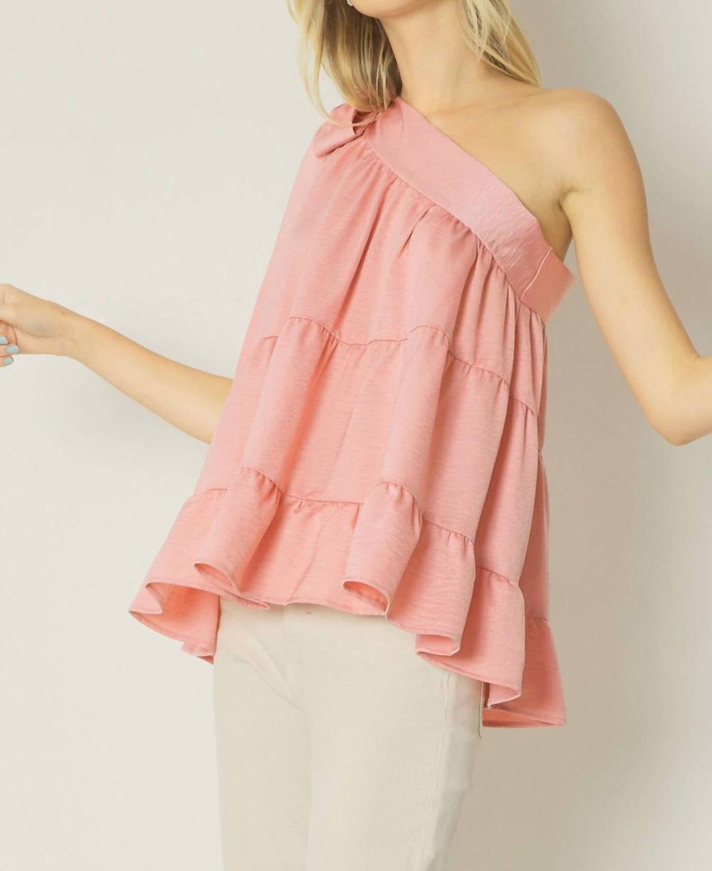 Entro - Satin One Shoulder Top