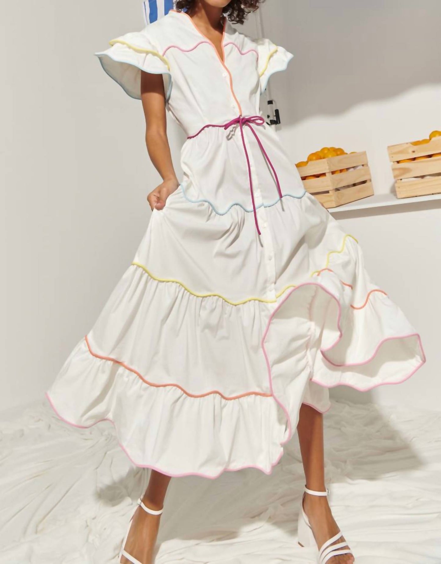 Celia B - Baba Voyager V-neck Midi Dress