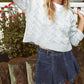 Free People - Washed Cable V-neck Sweater