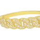 Atlanta Jewelers Supply - Women's Moissanite Pave Cuban Link Beaded Stackable Bands Ring Set