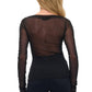 Ariella - Sparkle Mesh Ruched Top