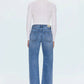 Pistola - Lexi Mid Rise Bowed Straight Jeans