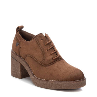 Xti - Oxfords de camurça com salto feminino