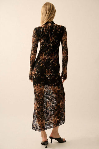 Promesa - Vestido de renda com estampa floral