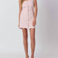 Baby Pink - Scallop Cap Sleeve Mini Dress