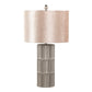 Tania 22" Contemporary Ceramic Table Lamp with Champagne Shade